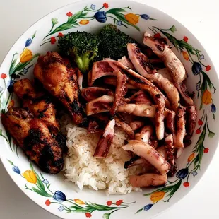 a bowl of food