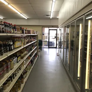 empty shelves and refrigerators