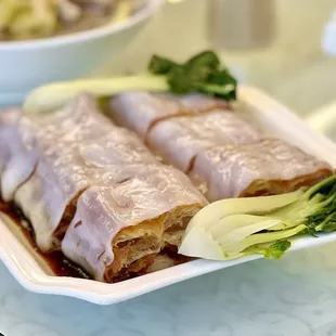fried dough rice noodle roll/zha liang