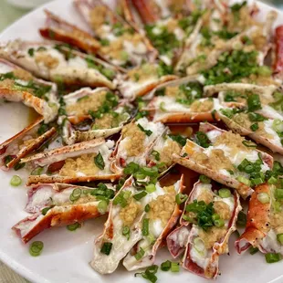 crab legs with garlic