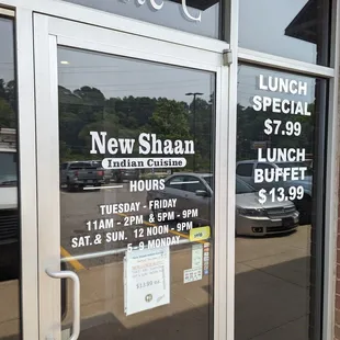 the front of the restaurant