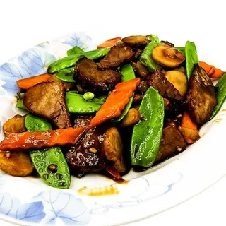 BBQ Pork with Snow Peas