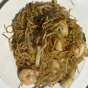 Seafood soy sauce chow mein