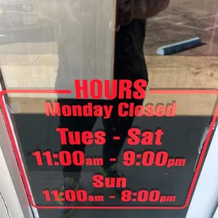 hours