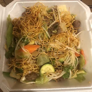 No noodles in the lo mein