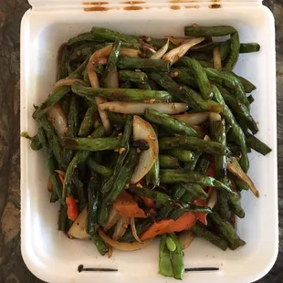 Green bean with garlic sauce
