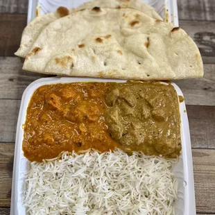 2 item combo w/ chicken tikka masala &amp; mushroom masala for $10.49. I also got a can of soda for $1.29. This place is so good!