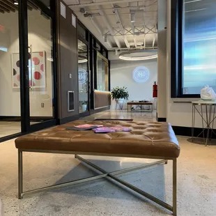 Waiting area is clean.