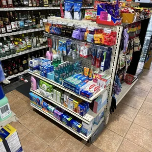 the shelves of a store