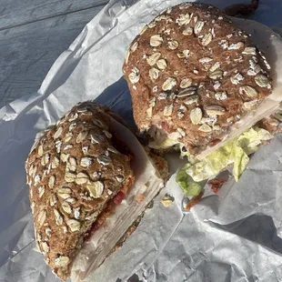 Turkey bacon sandwich.