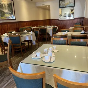 The smaller dining room