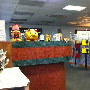 the front desk of a business