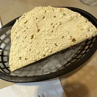 a piece of flatbread