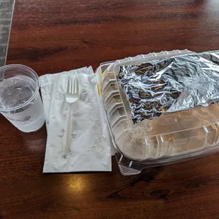 a sandwich and a drink