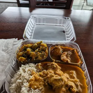 a meal in a plastic container