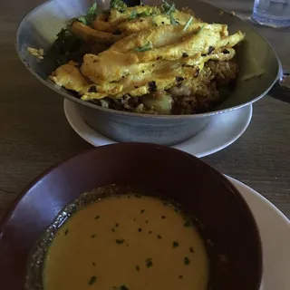 Citrus Chicken Over Fried Rice