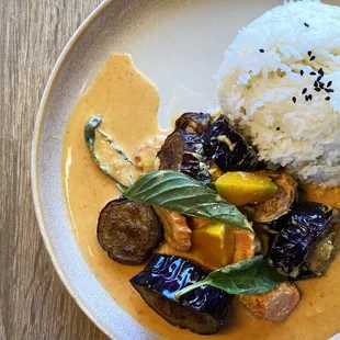 Vegetarian Curry Rice Plate