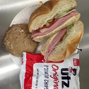 Ham and cheese sandwich