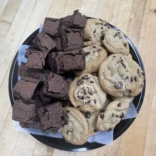 Homemade Brownie and Cookie tray