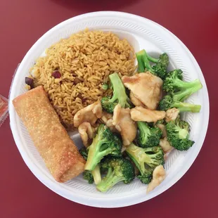 Chicken with broccoli lunch special!