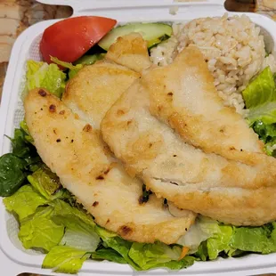 Garlic fish salad