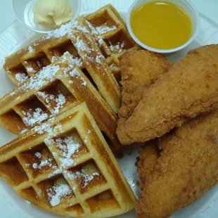 fried chicken and waffles