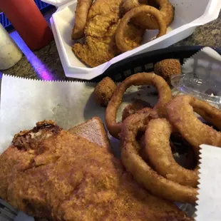 This fish!! They have it all the time, but it's obviously especially popular for Lent. One dinner purchased, but it's enough for two!