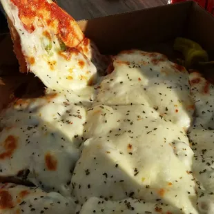 a slice of cheese pizza