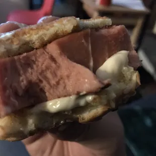 Fried bologna sandwich w Miracle Whip !