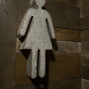 Ladies room is cute.