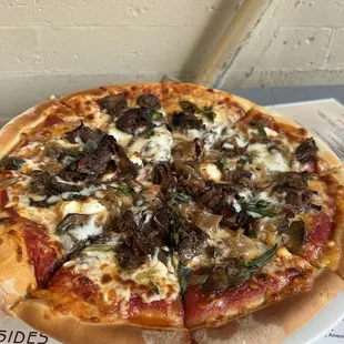 Braised Short Rib Flatbread Pizza