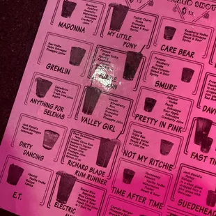 Drink Menu
