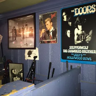 posters on the wall