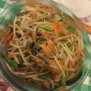 Pork with Pan Fried Noodles - $10.95