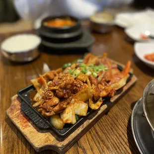 a plate of food on a table