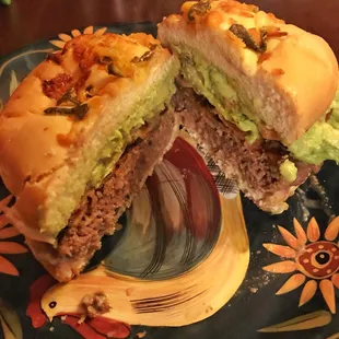 a sandwich cut in half