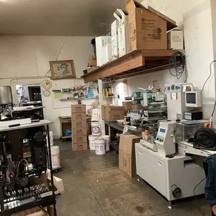 the inside of the shop