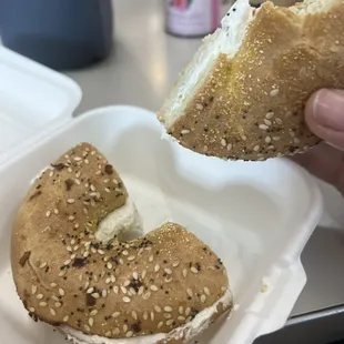 Bagel is delicious