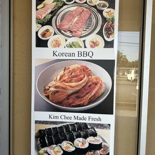 Yum! Korean food market and other foods as well :)  A fridge full of Yummy variety of kimchis!