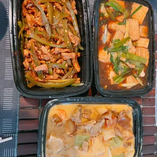 Fried Pork Ribs Curry Beef Stew Mapu Tofu