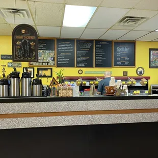a man behind the counter