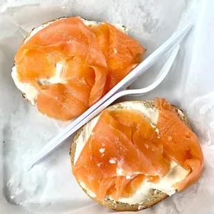 Asiago Cheese Bagel with Nova