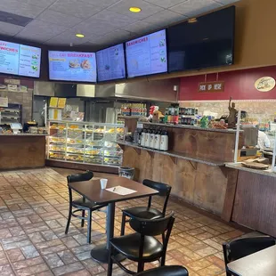 the inside of the restaurant