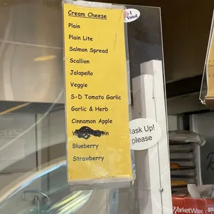 Cream cheese options