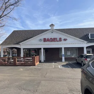 the exterior of the bagel's