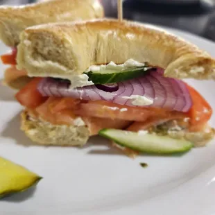 Bagel with Nova Lox Sandwich