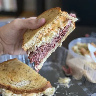 Reuben sandwich with pastrami. Absolute favorite!