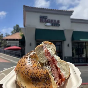 New York Smoked Salmon-Lox Poppy Seed Bagel