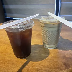 cold brew and latte