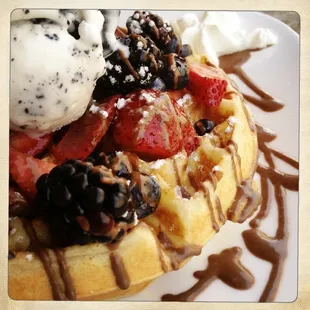 food, waffles